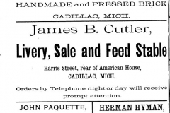 Cadillac Directory Ads, 1884