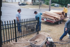 Construction Of The Fence For Maple Hill Cemetery