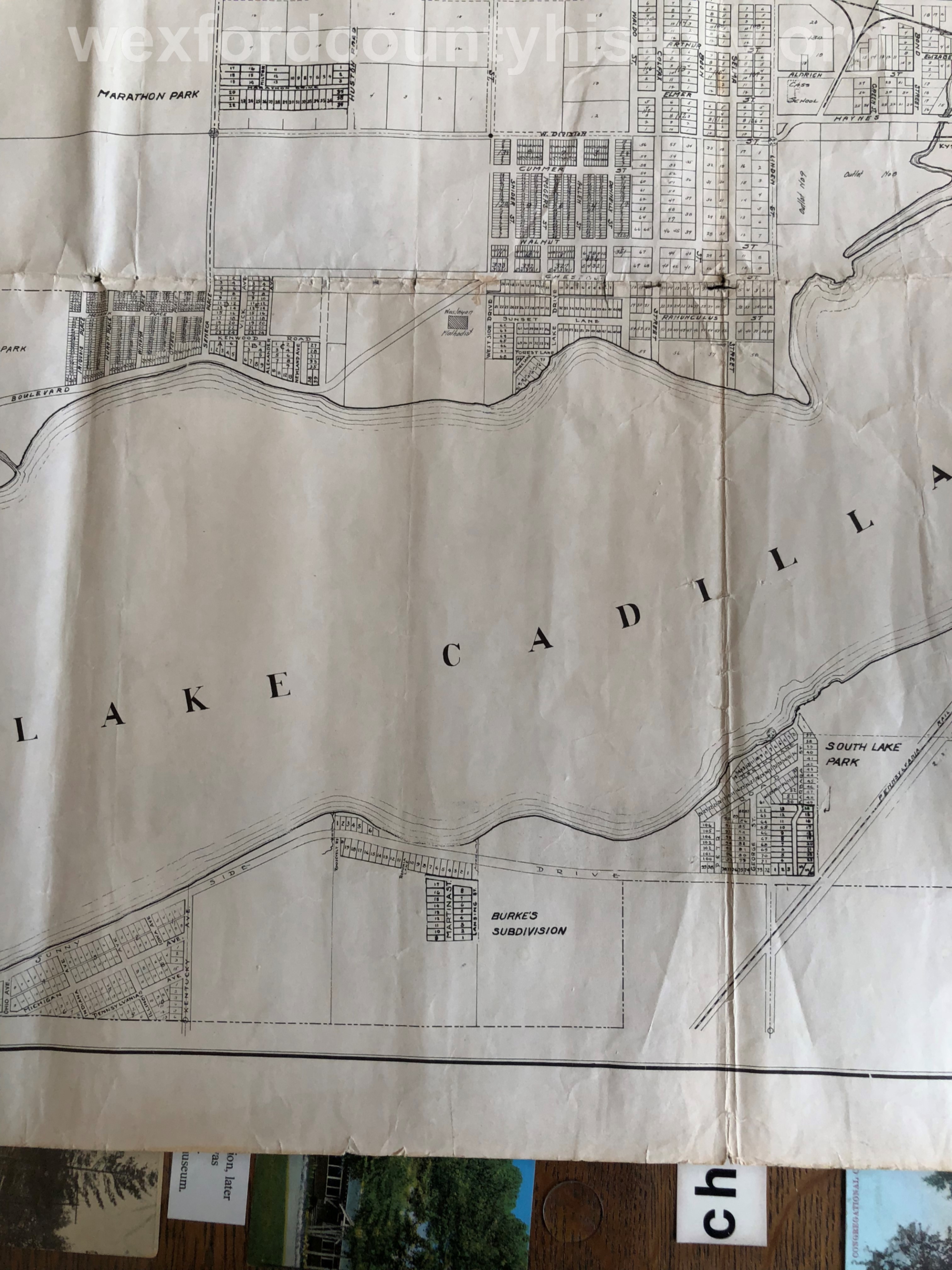 1952 - Revision Plat Map Of The City Of Cadillac