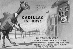 Comedic Cadillac Postcard