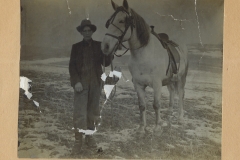 George Rock and His Horse, Dick, in 1910