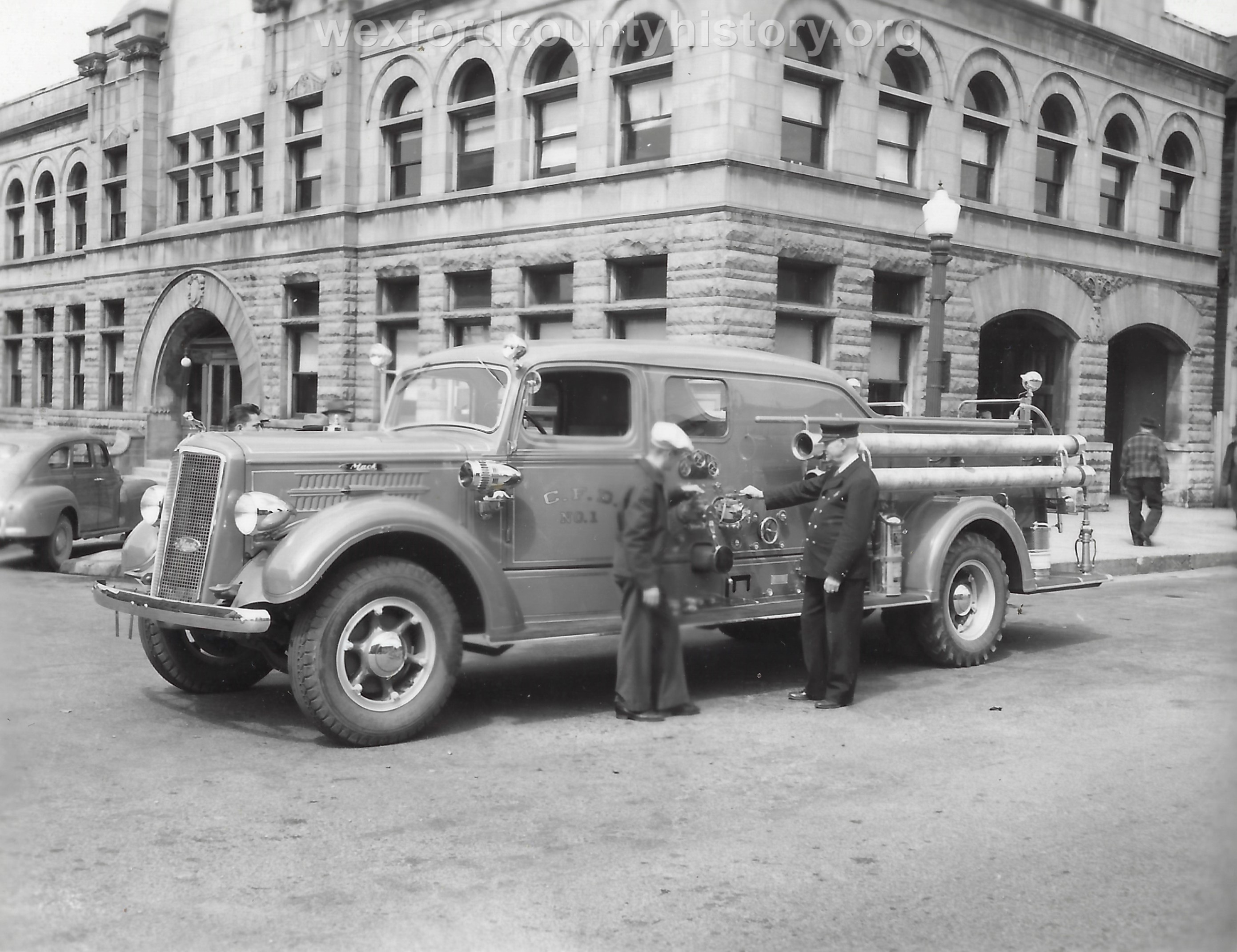 Cadillac Fire Department Truck at the City Hall