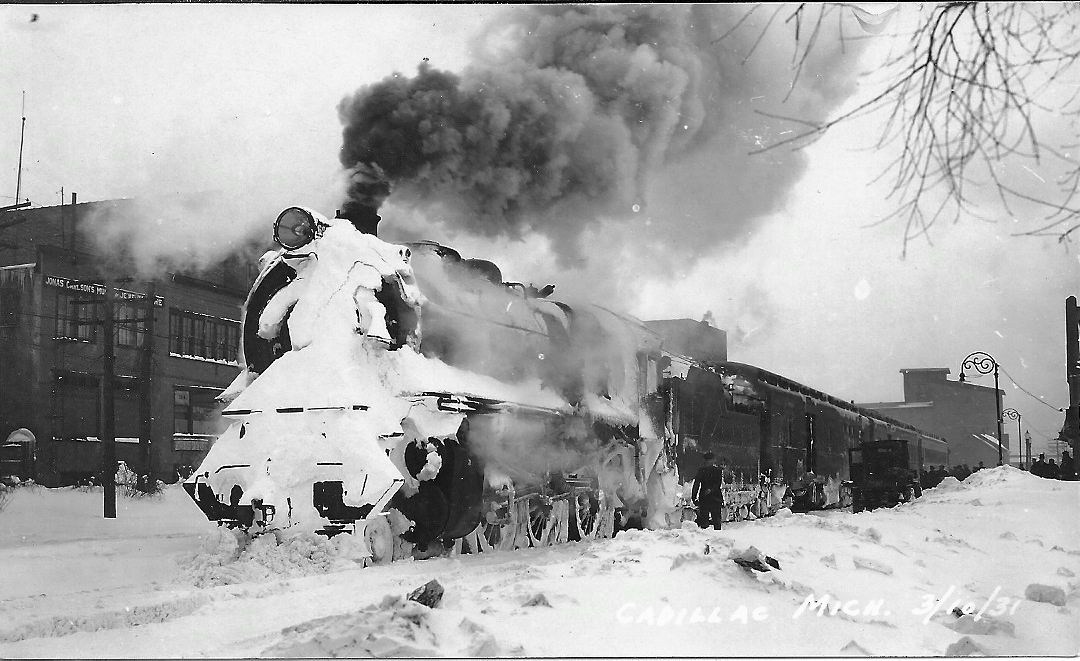 Train in a Snowstorm