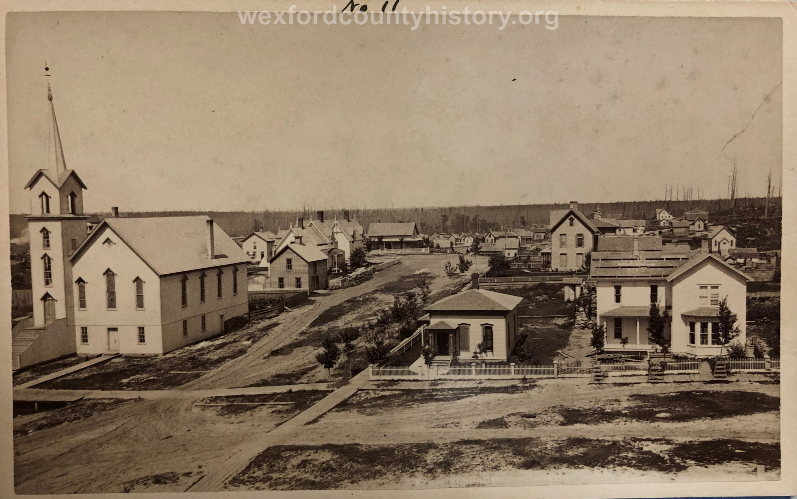 View From The School House Looking Across Harris Street, c. 1882