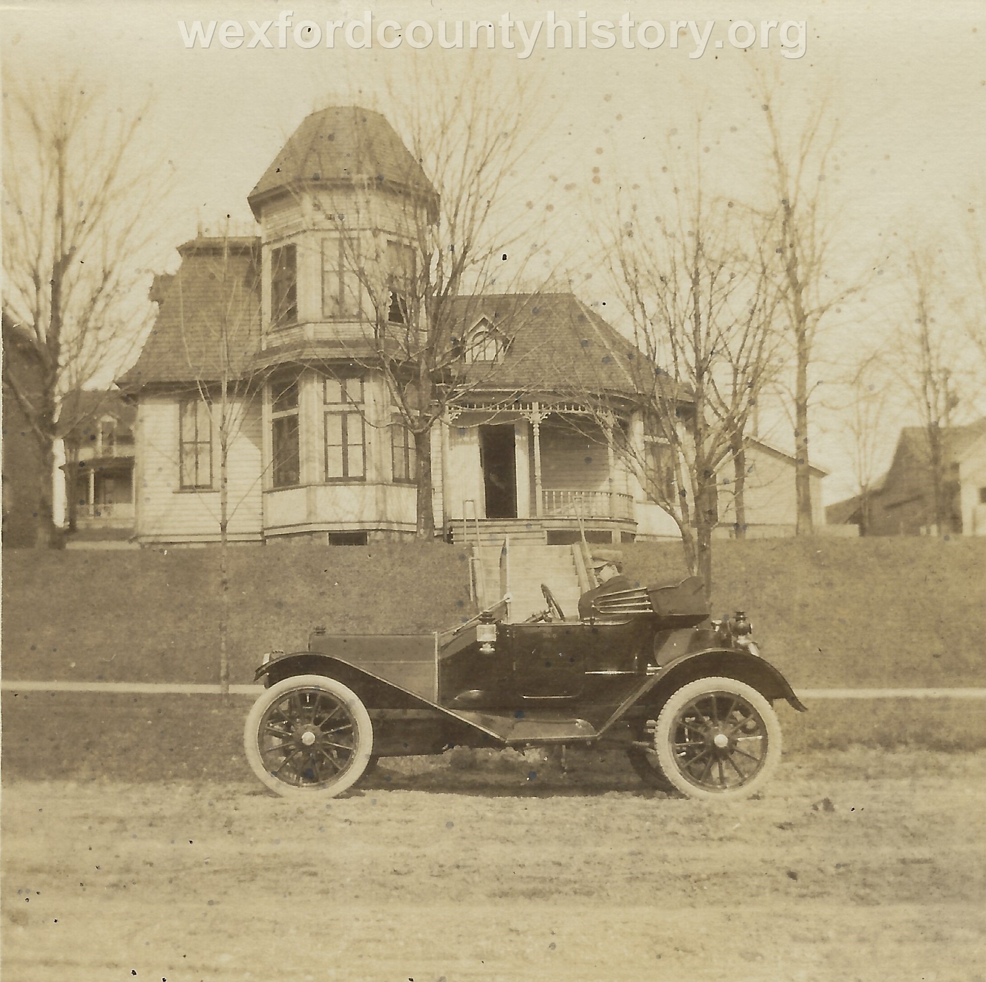Car In Front Of Dr. Oden's house, c. 1910 - 1920