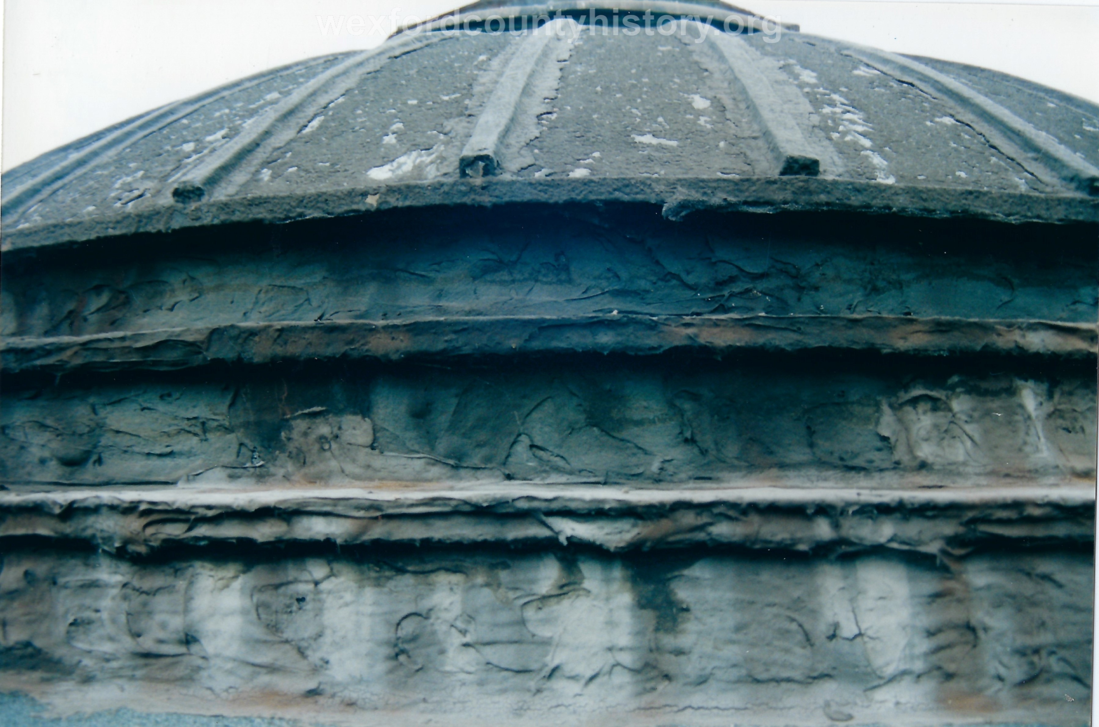 The dome area prior to restoration; thanks to donations from the community.