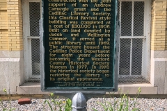 Cadillac Carnegie Library Sign